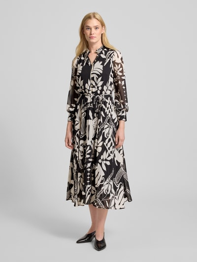 Forever New Avondjurk met opstaande kraag, model 'Annabel' Zwart - 1