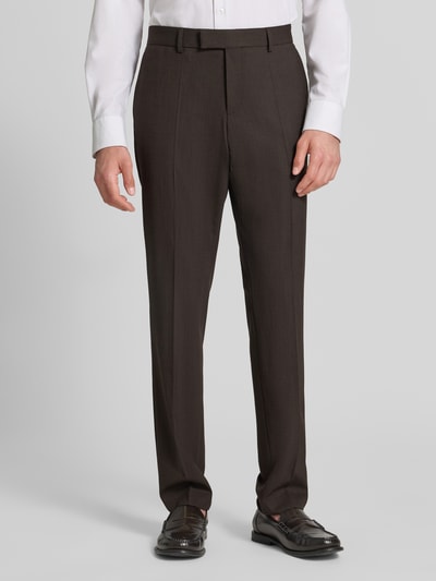 BOSS Slim Fit Anzug mit Schurwoll-Anteil Modell 'HUGE' Dunkelbraun 6