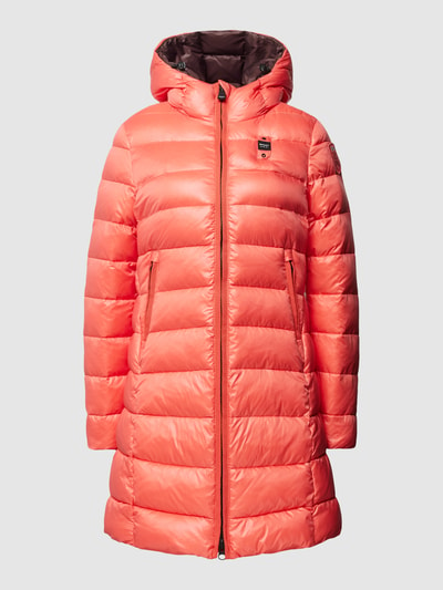 Blauer Usa Kurzmantel mit Steppnähten Orange 2