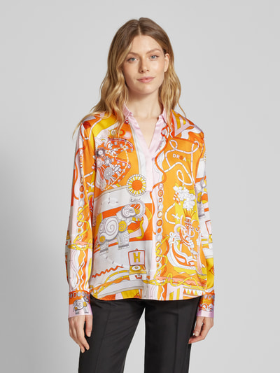 Herzensangelegenheit Blouseshirt met V-hals Oranje - 4