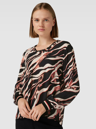 Marc Cain Blouseshirt met all-over motief Rood - 3