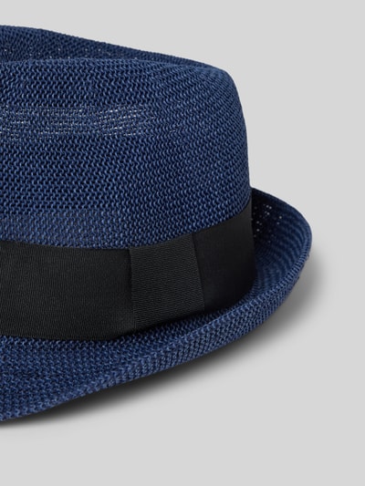 Müller Headwear Strohhut in geflochtenem Design Modell 'TRILBY' Marine 2