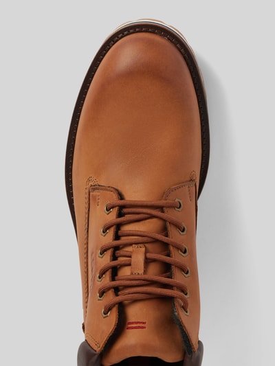 Lloyd Schnürboots aus Leder mit Label-Prägung Modell 'VARAS' Cognac 3