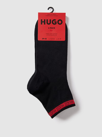 HUGO CLASSIFICATION Socken mit Label-Schriftzug im 2er-Pack Modell 'Tape' Black 3