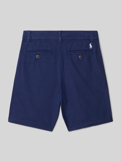 Polo Ralph Lauren Teens Regular Fit Leinenshorts mit Logo-Stitching Modell 'PREPPY' Marine 3