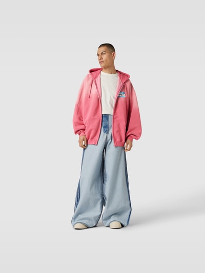VETEMENTS Overized Sweatjacke im Destroyed-Look Pink 1
