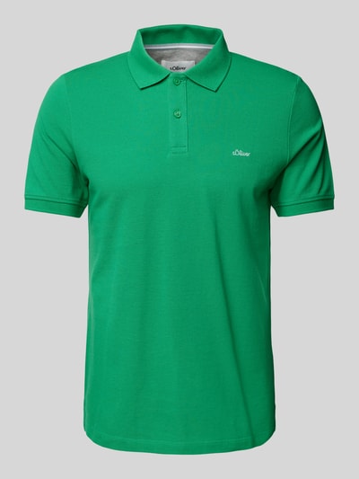 s.Oliver RED LABEL Regular Fit Poloshirt aus Baumwoll-Piqué Gruen 1