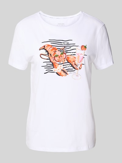Marc Cain T-shirt met motiefprint Wit - 2