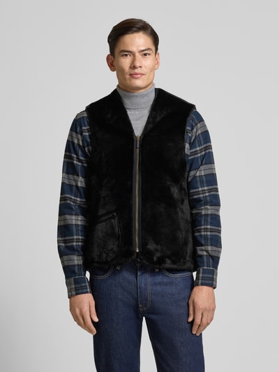 Barbour Regular Fit Weste aus Webpelz Black 6
