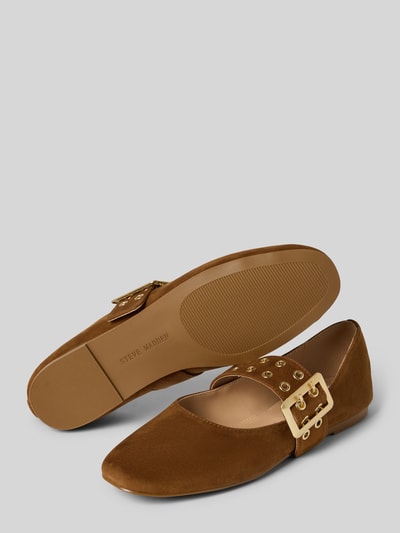 Steve Madden Ballerinas mit Dornschließe Modell 'Atlantica' Cognac 4