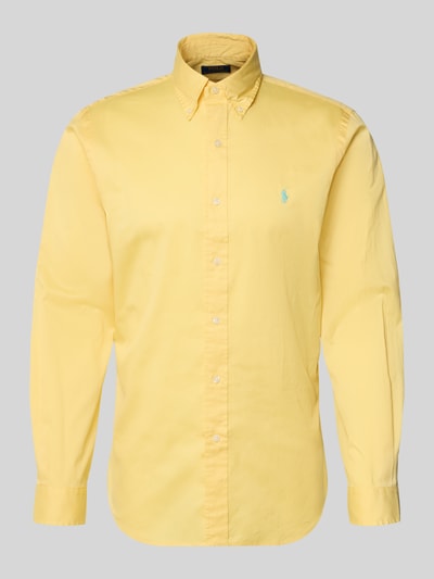 Produktfoto, Regular Fit Freizeithemd aus reiner Baumwolle von Polo Ralph Lauren in Gelb, unifarben, Button-Down-Kragen, Twillstruktur.