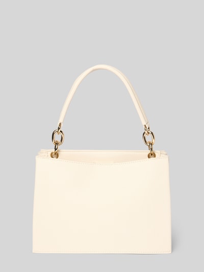 Produktfoto, Henkeltasche in Lederoptik von Tommy Hilfiger in Optik: Unifarben mit Ketten-Detail am Griff, Metall-Applikation, Klappverschluss, geteiltes Hauptfach, Tragehenkel, abnehmbarer Schulterriemen und genarbter Materialverarbeitung.