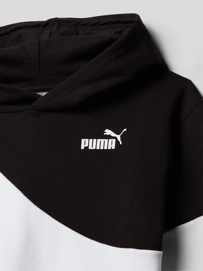 PUMA Bluza z kapturem i nadrukiem z logo model ‘POWER CAT’ Zielony 2