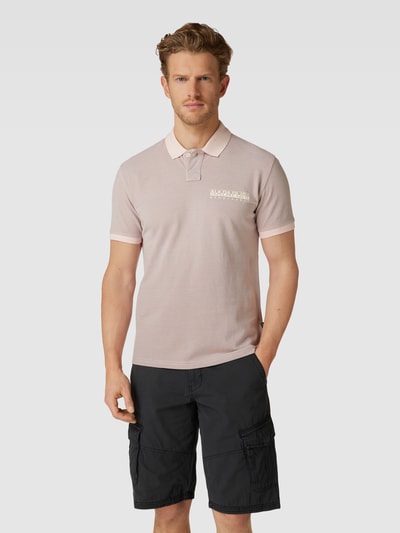 Napapijri Poloshirt met labeldetails, model 'MERIBE' Lila - 4