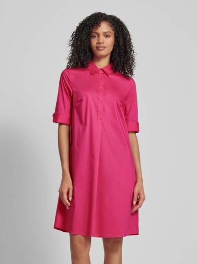 Christian Berg Woman Selection Knielanges Kleid mit kurzer Knopfleiste Pink 4