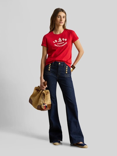 Lauren Ralph Lauren Regular Fit T-Shirt aus reiner Baumwolle Rot 1