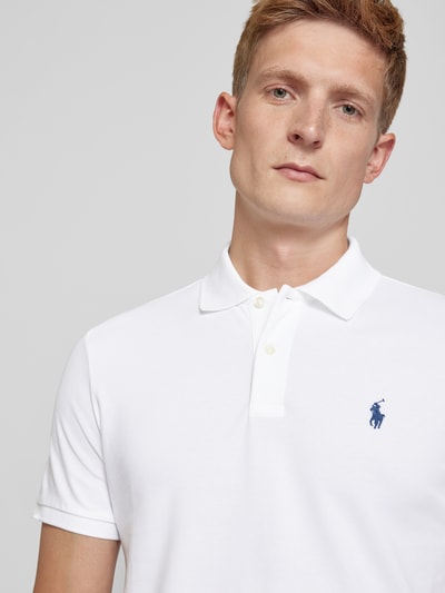 Polo Ralph Lauren Koszulka polo o kroju tailored fit z wyhaftowanym logo Biały 3