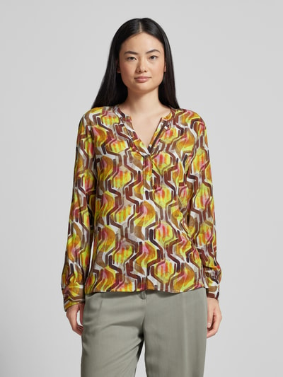 Emily Van den Bergh Regular fit blouse met V-hals Geel - 4