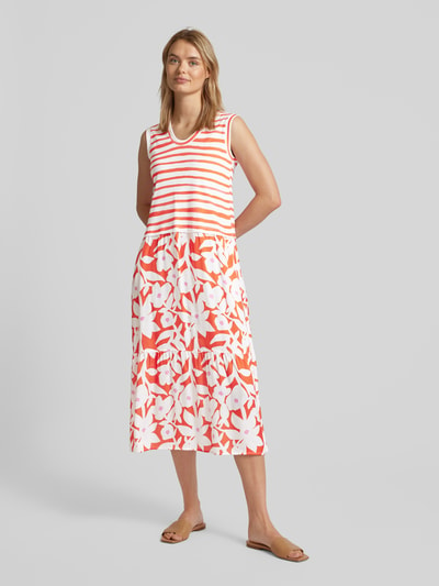 Marc Cain Midi-jurk met motiefmix Rood - 4