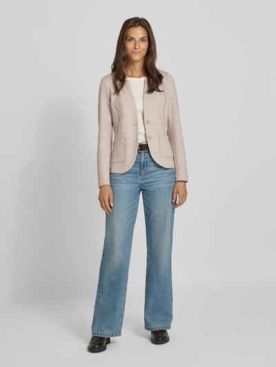 Tom Tailor Regular Fit Kurzblazer aus Baumwoll-Mix Taupe 1