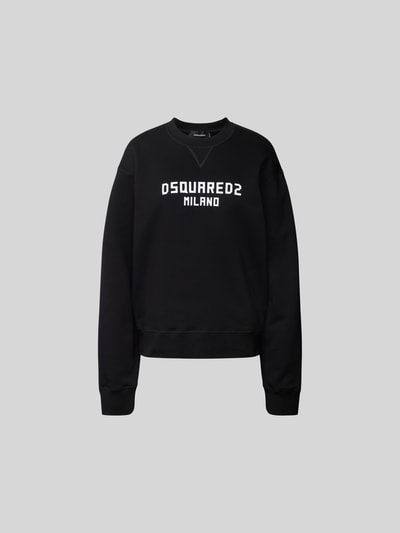 Dsquared2 Oversized Sweatshirt mit Label-Print Black 2