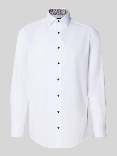 OLYMP Modern Fit Businesshemd aus reiner Baumwolle Weiss 1