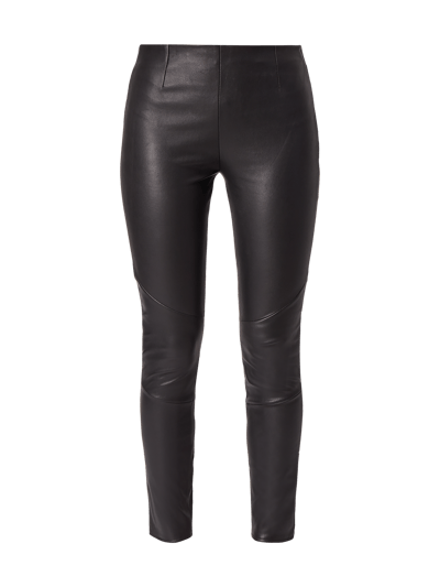 Tigha Ledertreggings mit Teilungsnähten Black 2