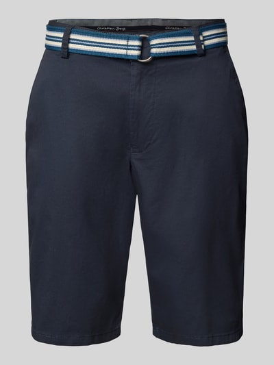 Christian Berg Men Regular Fit Bermudas mit Gürtel Marine 2
