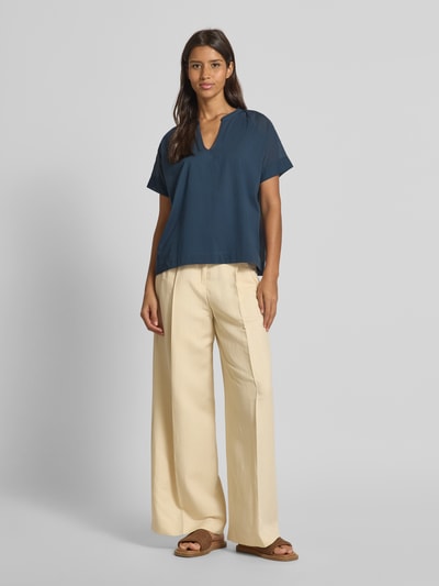 Marc O'Polo Relaxed Fit Blusenshirt aus reiner Baumwolle Marine 1