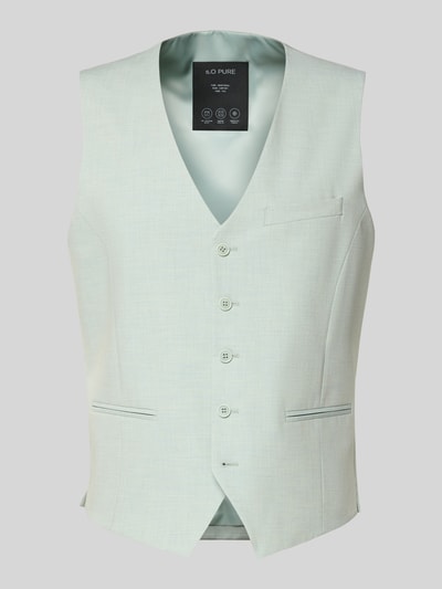 s.Oliver BLACK LABEL regular fit gilet met viscose Lichtgroen - 2