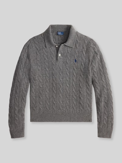 Polo Ralph Lauren Koszulka polo o kroju regular fit z mieszanki wełny z dodatkiem kaszmiru Średnioszary 2
