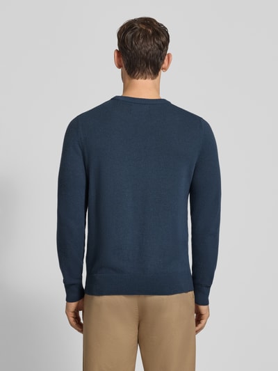 Marc O'Polo Sweter z dzianiny o kroju regular fit z mieszanki bawełny i żywej wełny Szaroniebieski 5