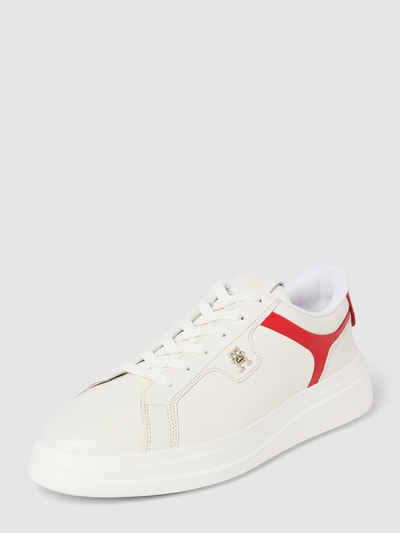 Tommy Hilfiger Sneaker aus Leder mit Colour-Blocking-Design Modell 'POINTY' Ecru 1