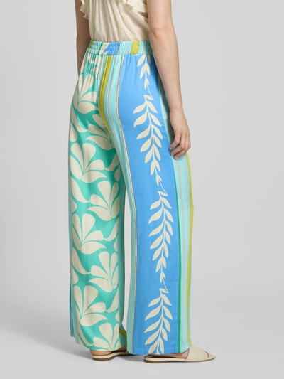 Milano Italy Marlenebroek van pure viscose met elastische band Bleu - 5