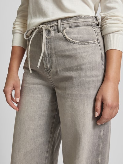 Vero Moda Wide Fit Jeans mit Bindegürtel Modell 'WIEN' Hellgrau 3