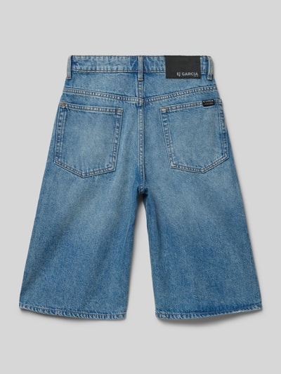 Produktfoto, Straight Fit Bermuda mit Logo-Patch von Garcia in Blau aus Reine Baumwolle mit 5-Pocket-Design, Knopf-Reißverschluss, Kindergrößen