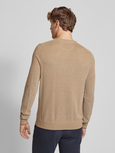 Lerros Gebreide pullover met ribboorden Beige - 5