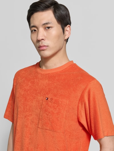 Tommy Hilfiger Relaxed Fit T-Shirt aus Baumwoll-Mix Modell 'TOWELLING T-SHIRT' Orange 3