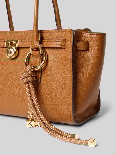 MICHAEL Michael Kors Handtasche mit Label-Anhänger Modell 'HAMILTON' Camel 3