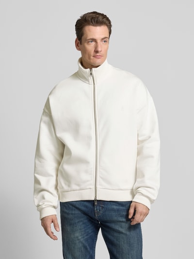 Drykorn Sweatjacke mit Motiv-Stitching Modell 'MAKKANO' Offwhite 4