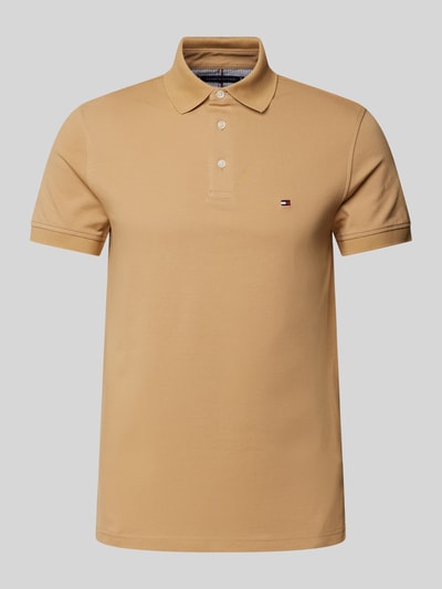 Tommy Hilfiger Slim Fit Poloshirt mit Label-Stitching Khaki 2