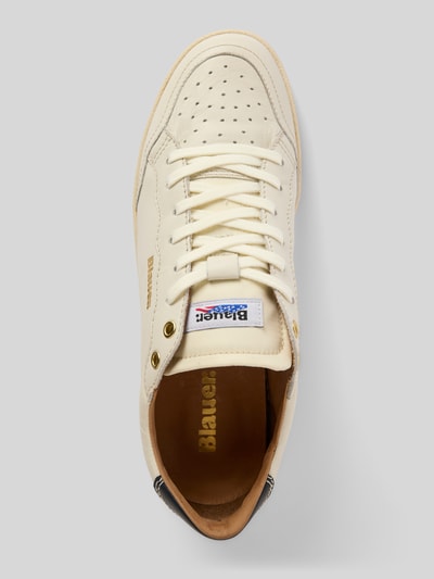 Blauer USA Sneaker aus Leder-Mix mit Logo-Detail Modell 'Murray' Weiss 3
