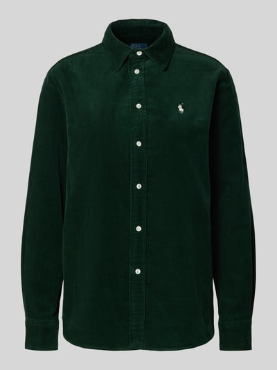 Polo Ralph Lauren Regular fit overhemdblouse in ribcordlook, model 'Sport' Donkergroen - 2
