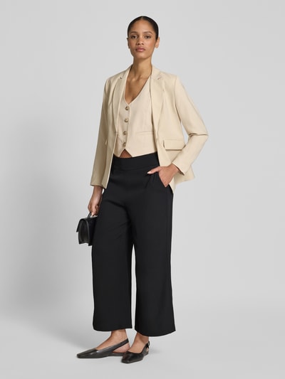 Zero Wide leg stoffen broek met steekzakken Zwart - 1