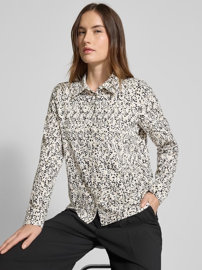 s.Oliver RED LABEL Regular fit overhemdblouse van katoenmix Beige - 3