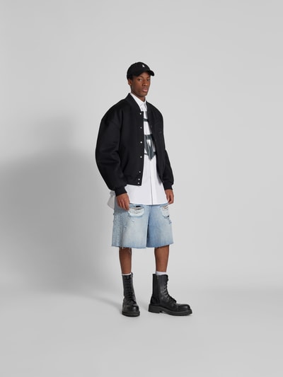 VETEMENTS Oversized Freizeithemd mit Label-Print Weiss 1