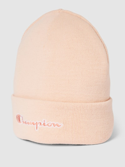 CHAMPION Czapka beanie z wyhaftowanym logo model ‘BEANIE CAP’ Różowy 1