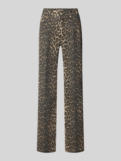 MAC Jeansy z szerokimi nogawkami i 5 kieszeniami Beżowy 2