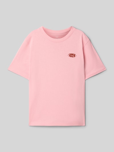 Jack & Jones T-shirt met labelstitching, model 'TAVIRA' Roze - 1