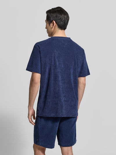 Tommy Hilfiger t-shirt o kroju relaxed fit z mieszanki bawełnianej model 'TOWELLING T-SHIRT' Granatowy 5